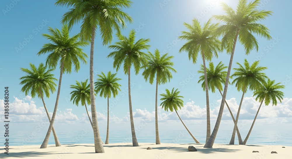 Sun-Drenched Coconut Grove AI Generated Sun-Drenched Coconut Grove AI Generated