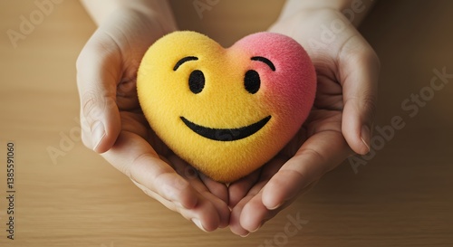 Hands Holding Smiley Heart