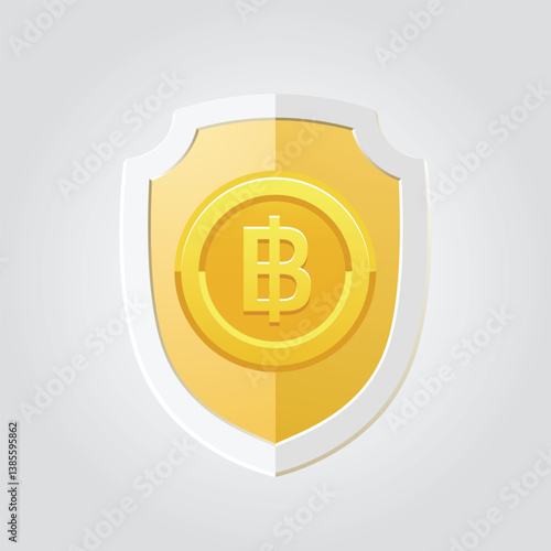 Golden coin collection illustrate with currency in 3D style for multimedia design.