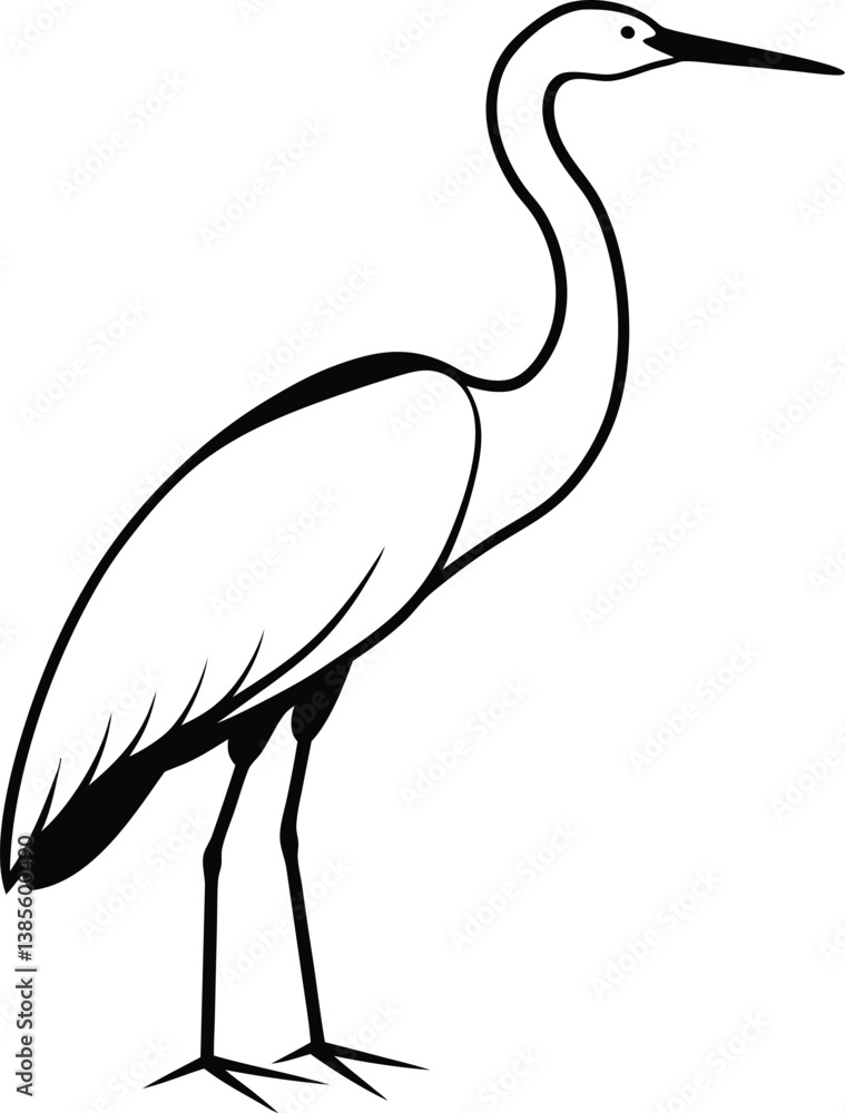 Fototapeta premium heron on the beach