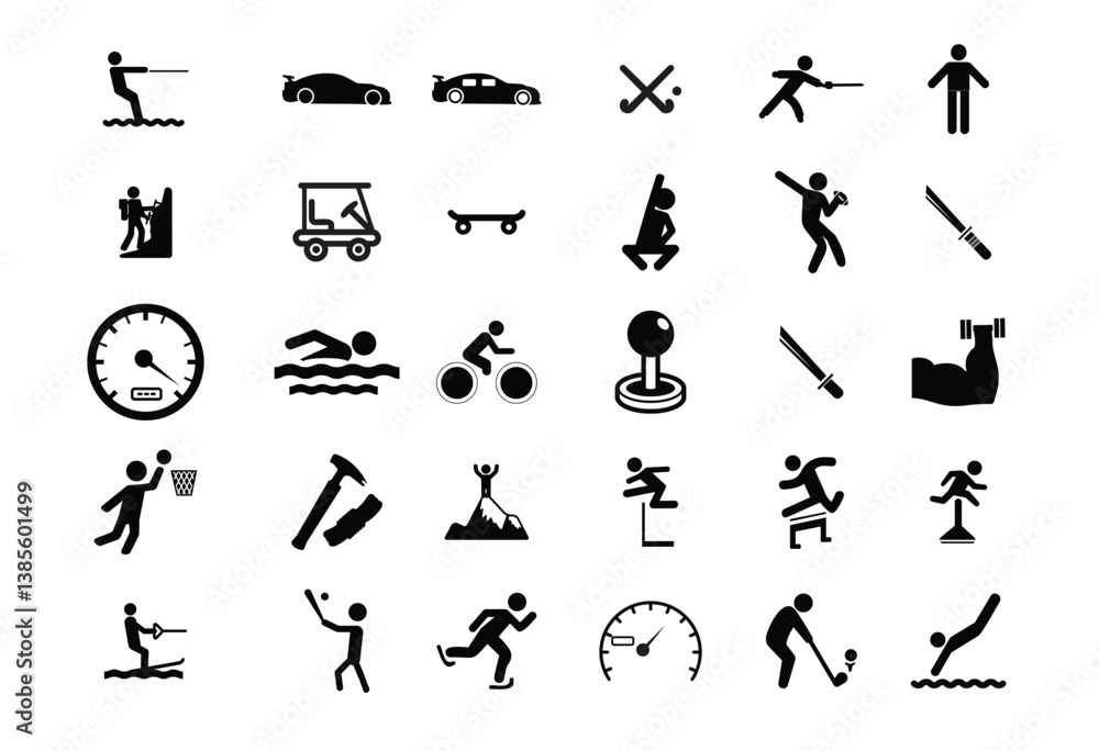 Naklejka premium sports icon design