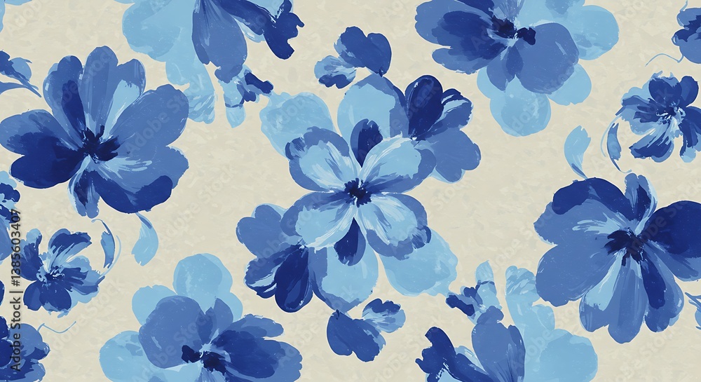 Fototapeta premium Azure Bloom Impression AI Generated