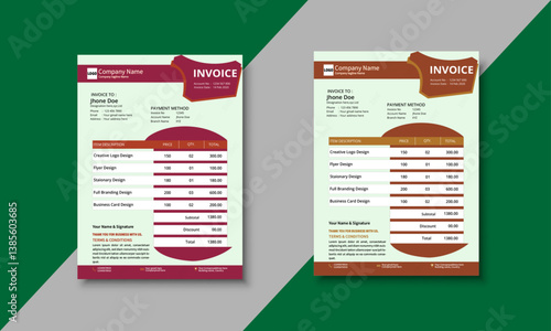 Custom Invoice design with Template