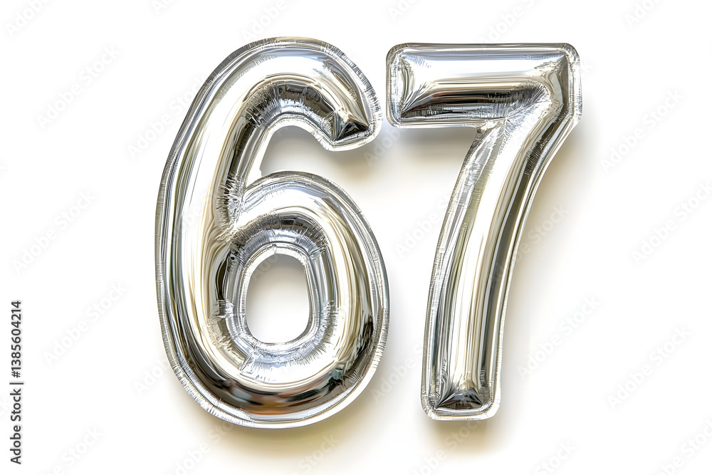 Silver Balloons: Number Sixty-Seven Celebration Silver Balloons: Number Sixty-Seven Celebration