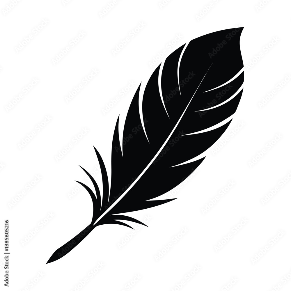 feather on white background feather on white background