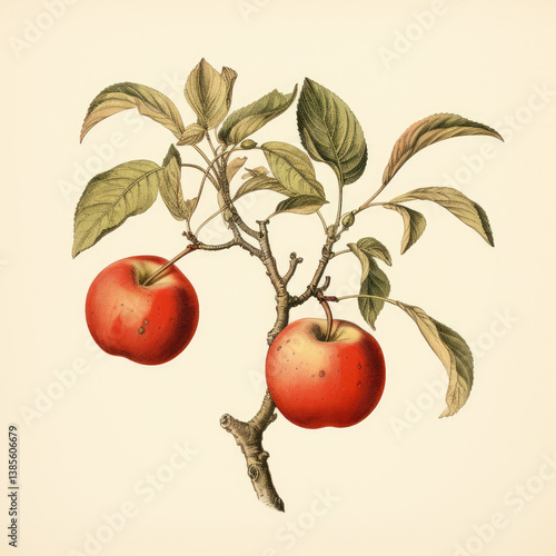botanical illustration old vintage medieval 