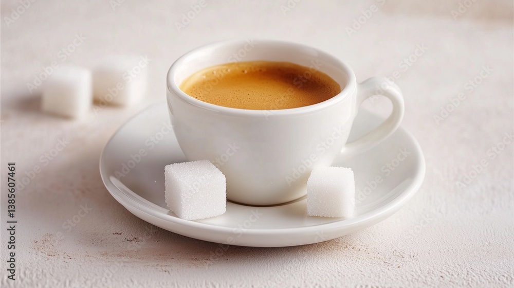 espresso with a perfect crema, served with a sugar cube,caffeine