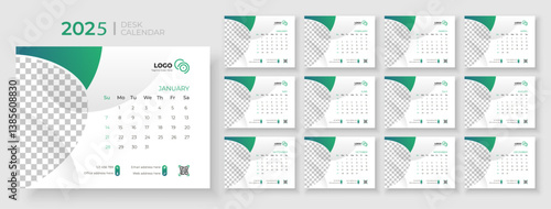 vecteezy desk calendar 2025 template design office calendar 