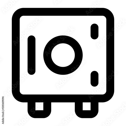 safe box icon for illustration