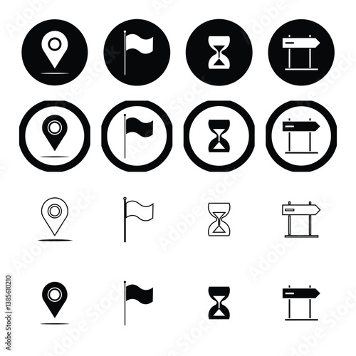 bundle of location and directions set