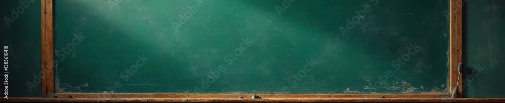 Old wooden blackboard with worn chalk marks on the surface, dimly lit classroom background, wood, shelves Old wooden blackboard with worn chalk marks on the surface, dimly lit classroom background, wood, shelves