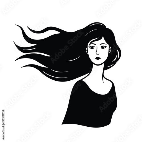 girl with long hair