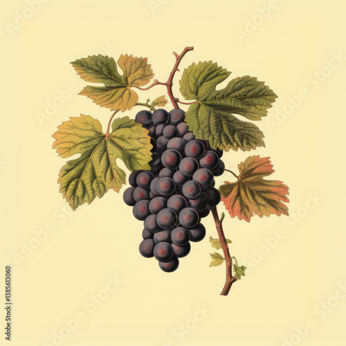 botanical illustration old vintage medieval 