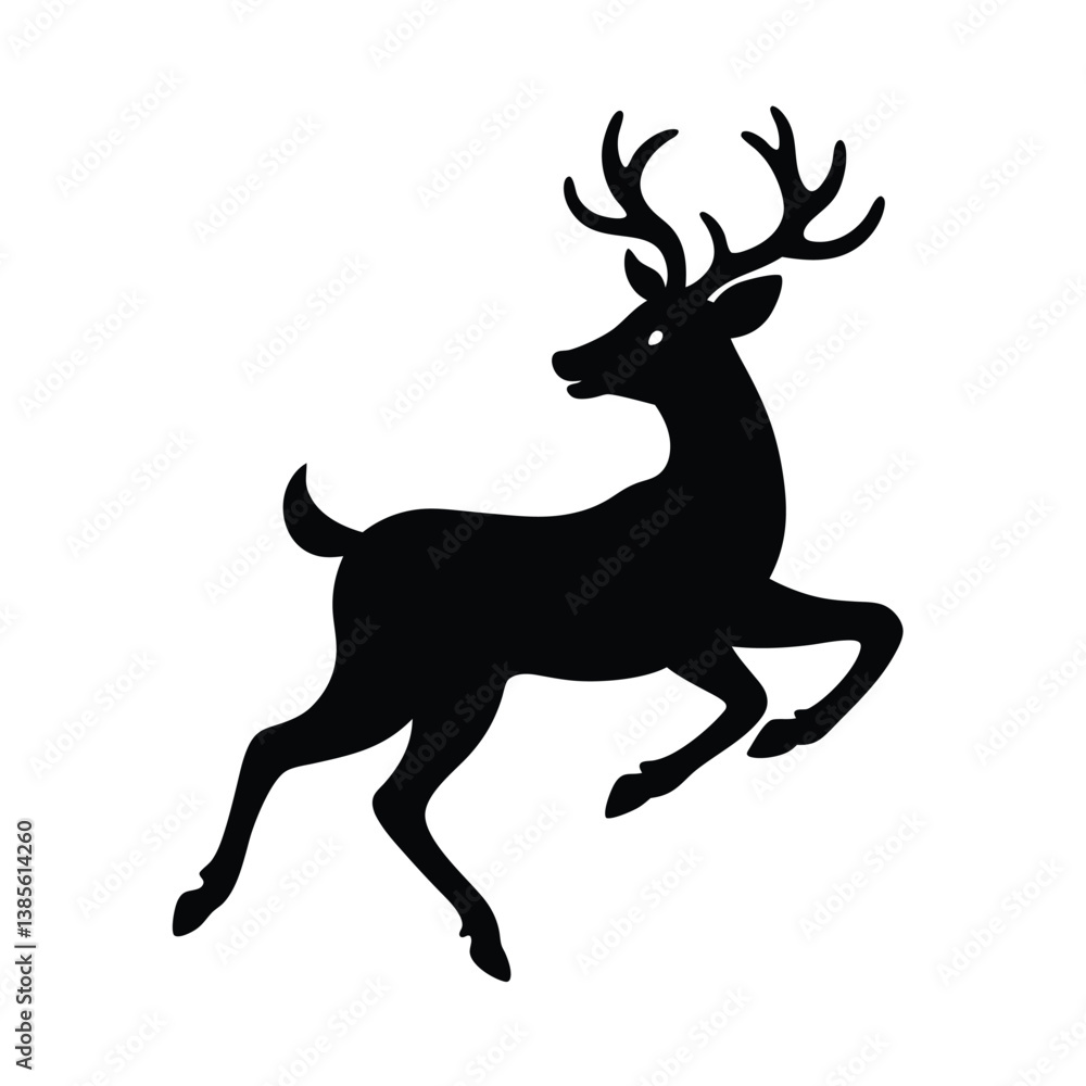 Fototapeta premium deer silhouette vector illustration