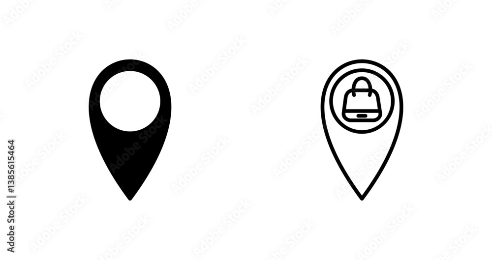 Shop Location Icon Design Shop Location Icon Design