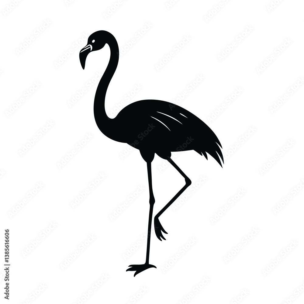flamingo silhouette isolated on white flamingo silhouette isolated on white