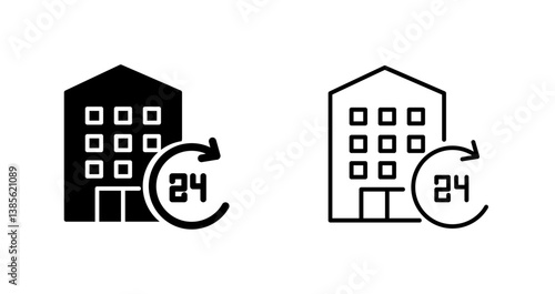 Hotel Reservation Icon Design