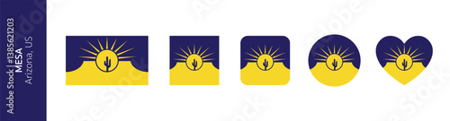 Flag of Mesa city, Arizona, US