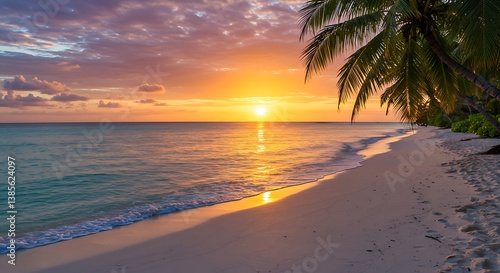 Golden Hour Paradise AI Generated