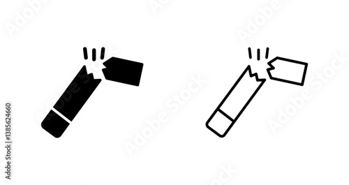 Broken Cigarette Icon Design