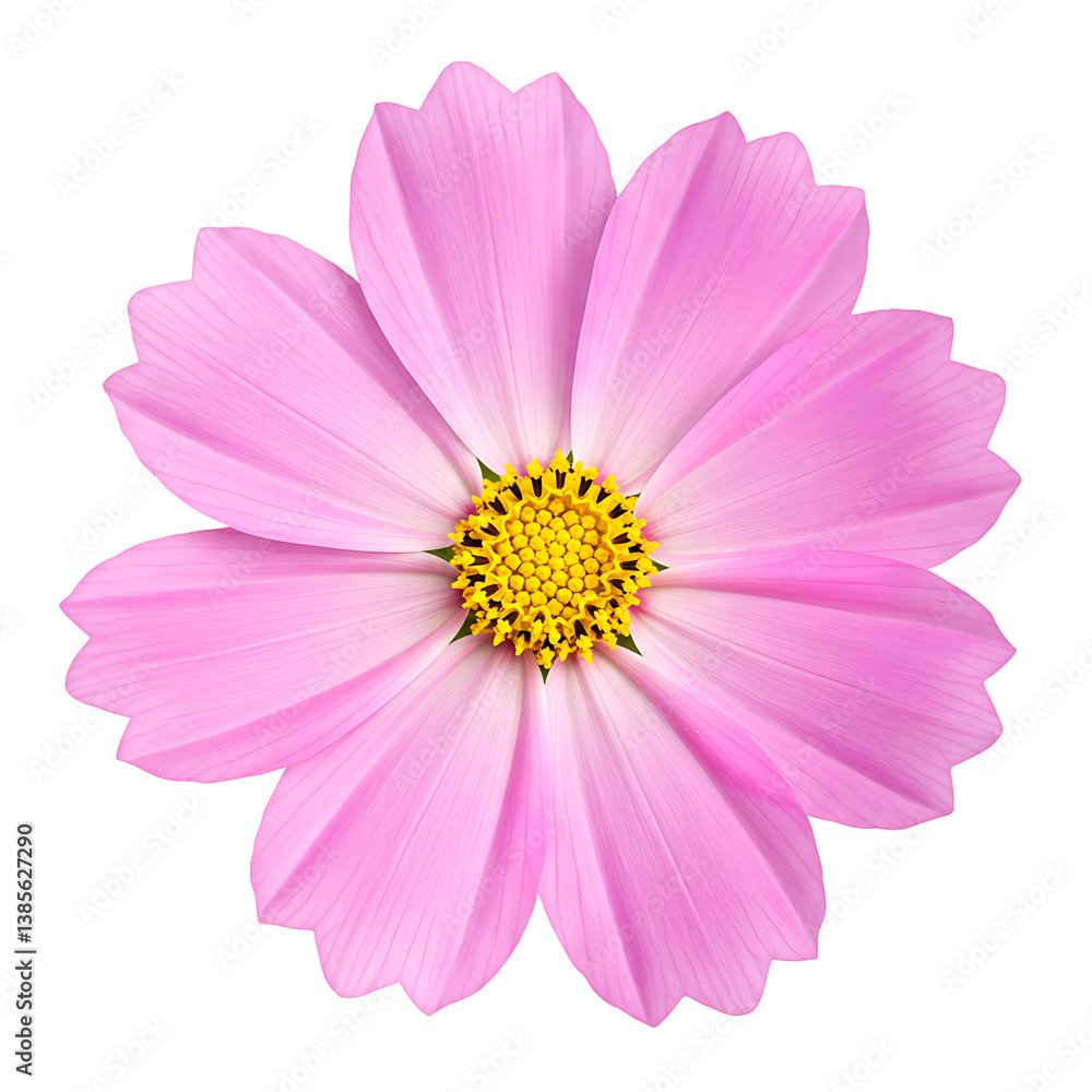 Pink Cosmos Flower in Bloom On Transparent Background
Pink Cosmos Flower in Bloom On Transparent Background