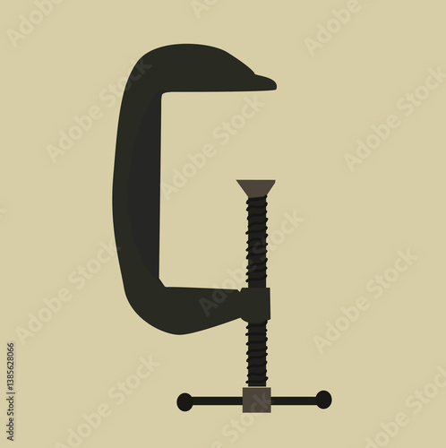 Vice clamp illustration, c clamps