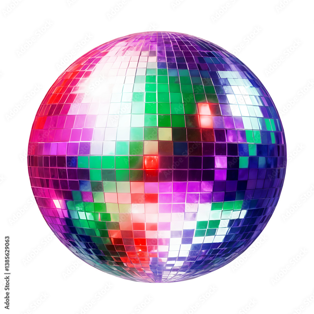a multicolored disco ball on transparent background a multicolored disco ball on transparent background