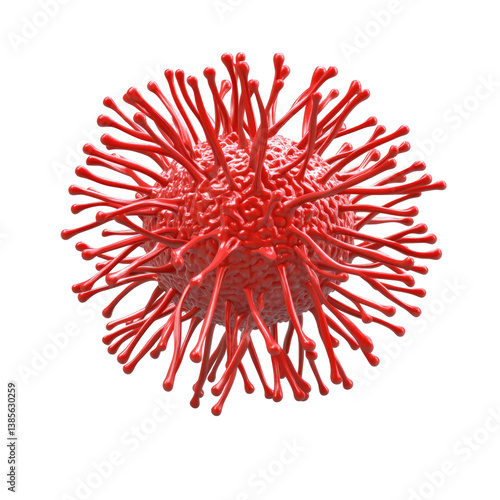 3D Virus Model on transparent background