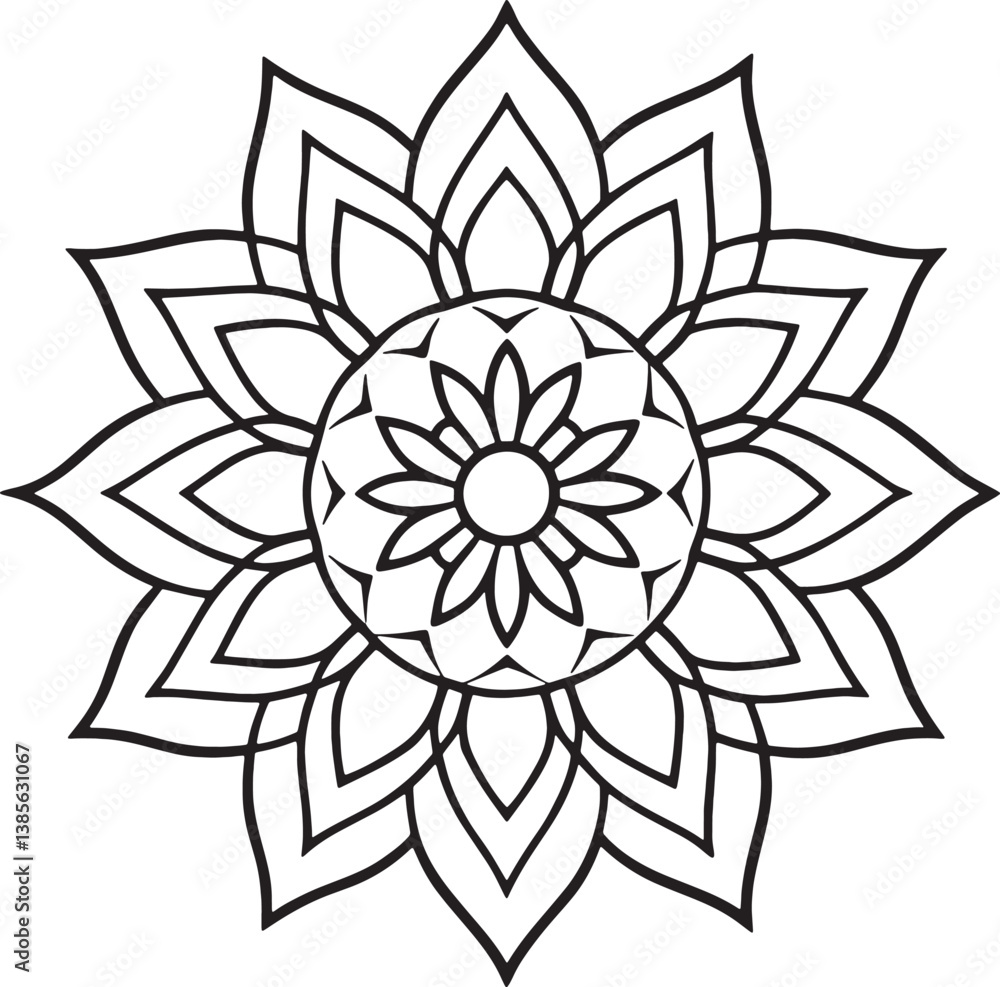 Fototapeta premium vector illustration of a flower
