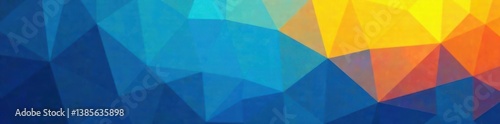 Geometric shape background with blue and yellow gradient , gradient, color