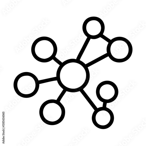 Network connection diagram vector illustration for data science and technology concepts  illustration