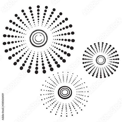 Modern abstract background. Halftone dots in circle form. Spiral logo, icon or design element.