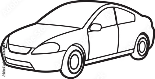 Black car vector illustration isolated on white background, featuring a luxury SUV design with wheels and a sleek model