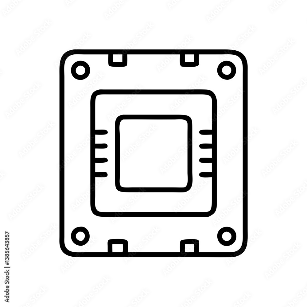 cpu processor icon vector illustration design for computer hardware and technology concept cpu processor icon vector illustration design for computer hardware and technology concept