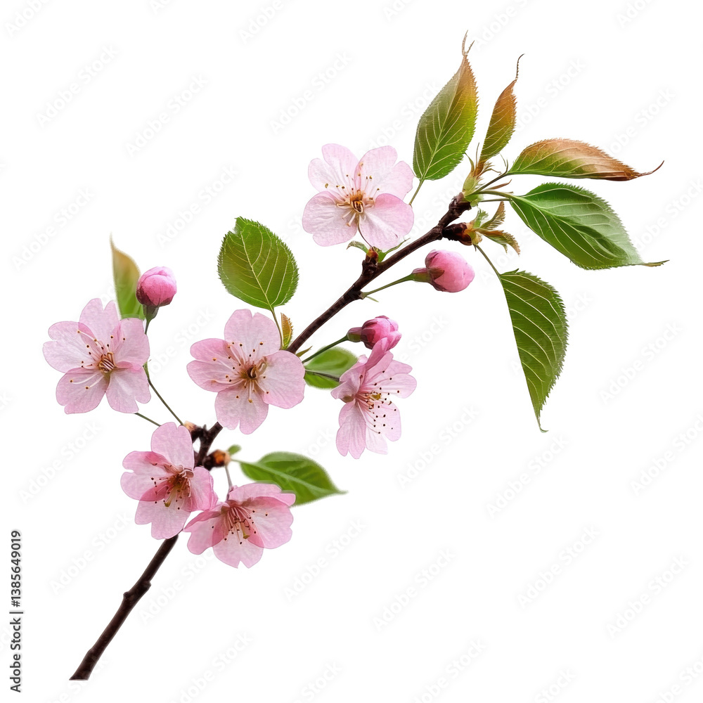 Delicate Pink Blossoms on transparent background Delicate Pink Blossoms on transparent background