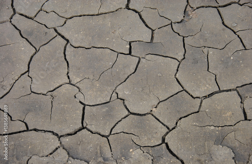 texture of dried cracked earth. cracked dry earth background