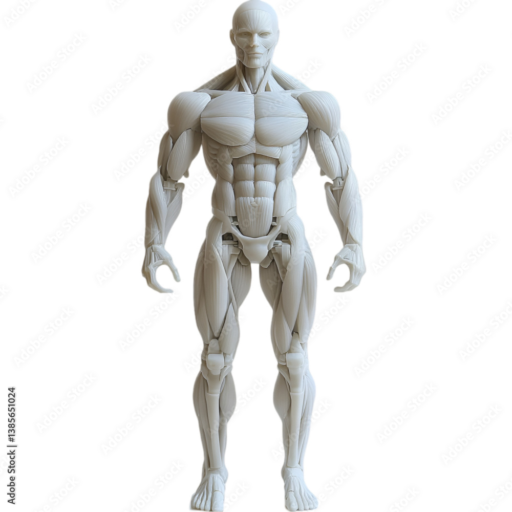 Imagine a plastic human statue or model meticulously Imagine a plastic human statue or model meticulously