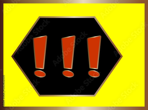 attention warning exclamation mark. Vector illustration. Danger, attention, fatal error messages. Caution alarm icon set.