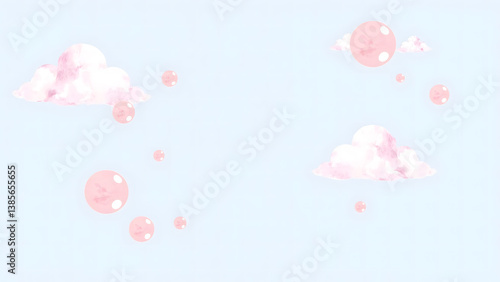 Abstract pink wallpaper with heart and floral design evokes spring love