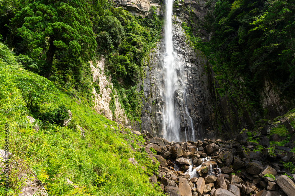 Hiro Jinja Shrine at Nachi Waterfall is Japan's tallest waterfall, This waterfall is part of the Sacred Sites and Pilgrimage Routes in the Kii Mountain Range