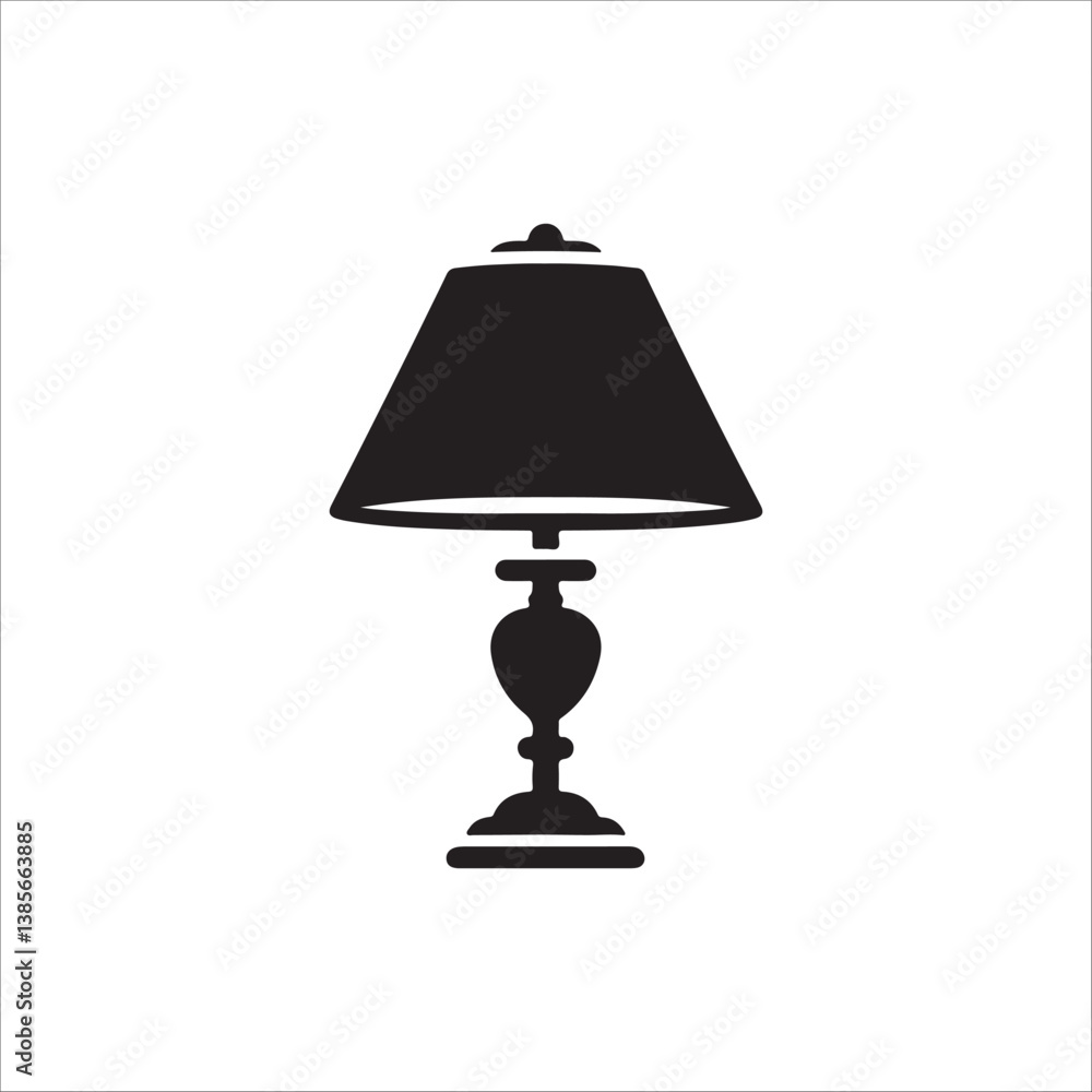 Obraz premium table lamp isolated on white