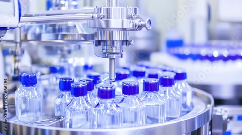 Automated bottling line in pharmaceutical factory