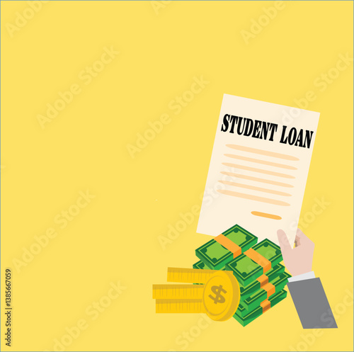 Student loan..Bank credit. Finance management. Quick loan service, easy credit.Loan agreement
