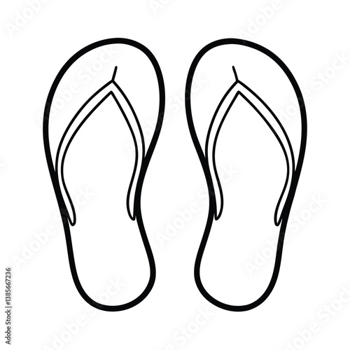 flip flops vector