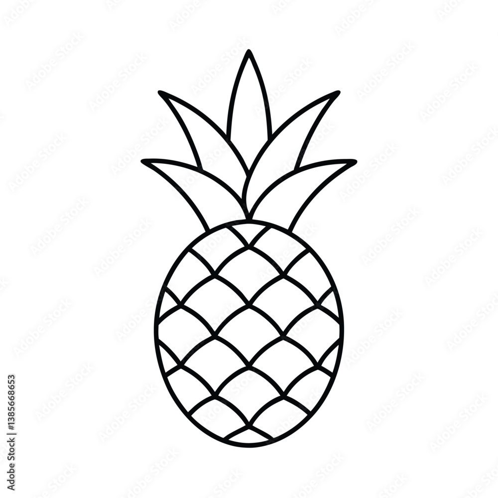 Fototapeta premium vector illustration of pineapple