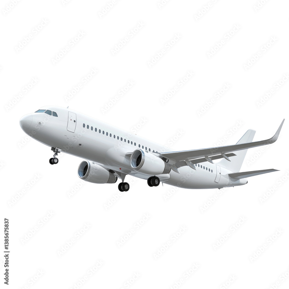 A white airplane is flying in the sky A white airplane is flying in the sky