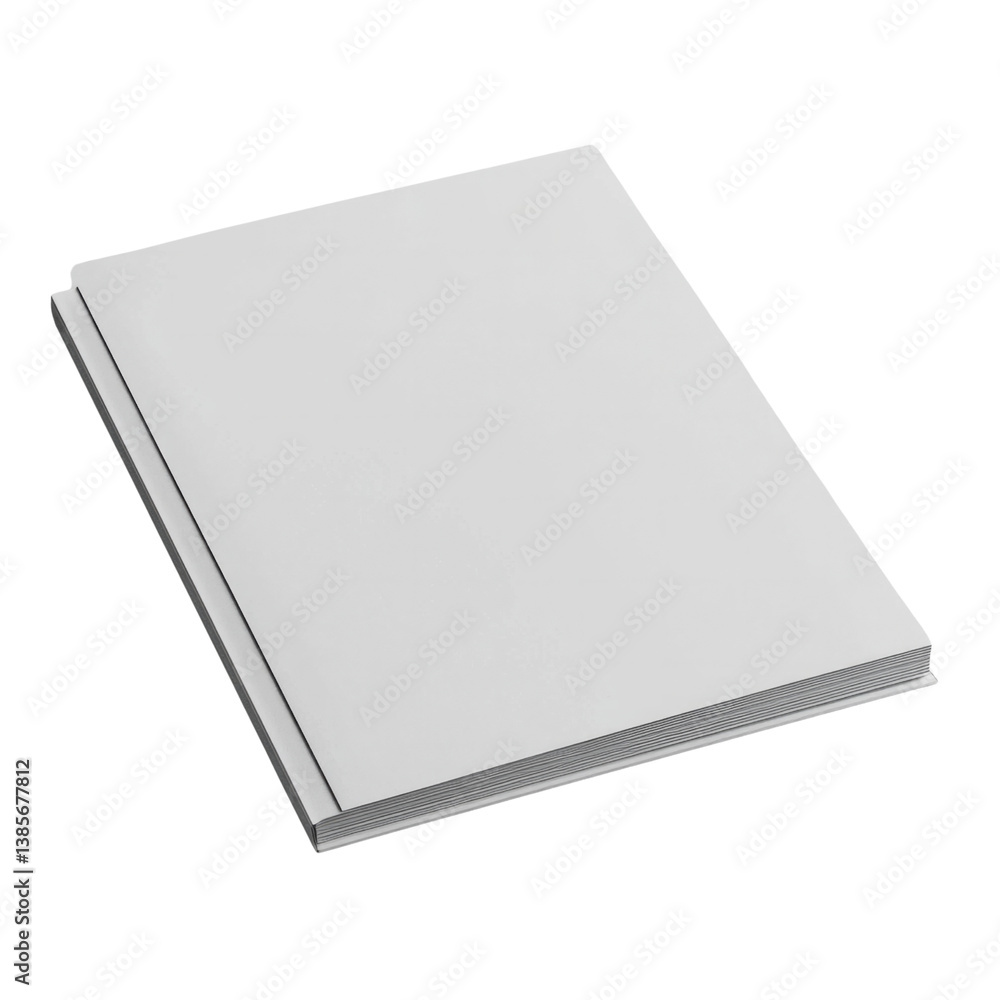A white book with no writing on it A white book with no writing on it