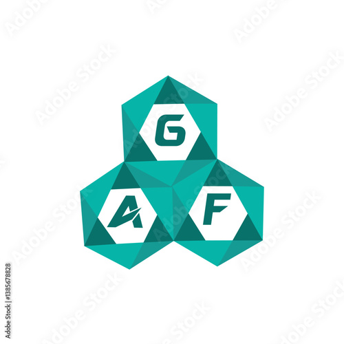 GAF creative minimalist letter logo. GAF unique vector initials alphabet letter logo design