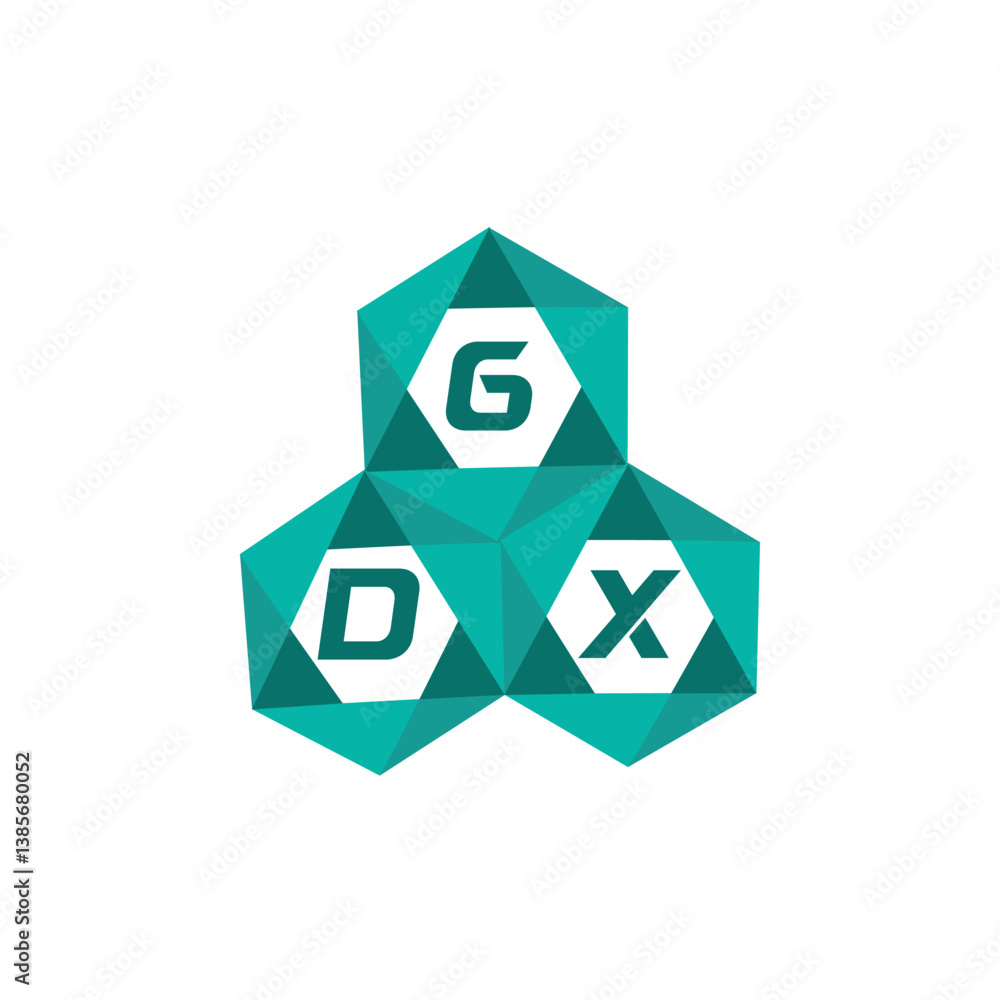 Obraz premium GDX creative minimalist letter logo. GDX unique vector initials alphabet letter logo design
