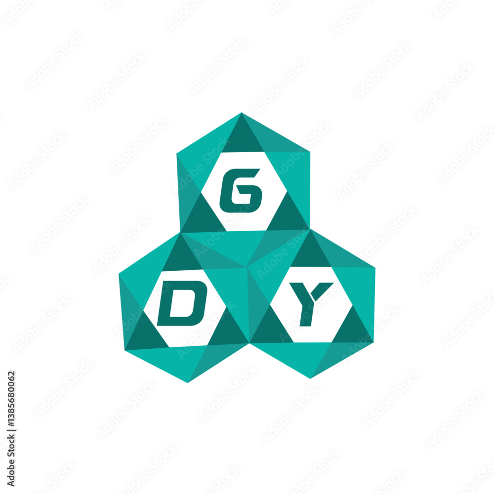 Obraz premium GDY creative minimalist letter logo. GDY unique vector initials alphabet letter logo design
